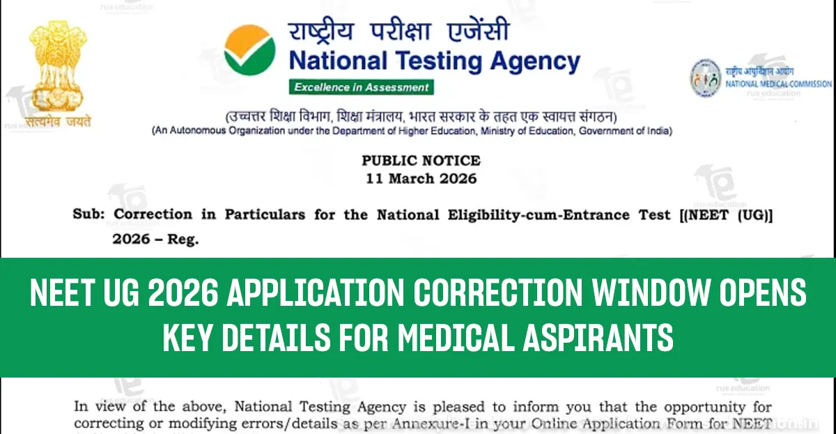 Notification: Correction in Particulars – NEET (UG) 2026